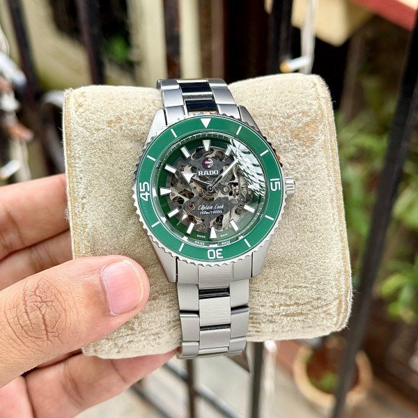 Rado Captain Cook HighTech Automatic Silver Green
