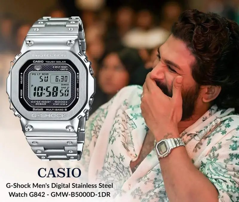 GShock GMW Allu Arjun Edition Silver Watch