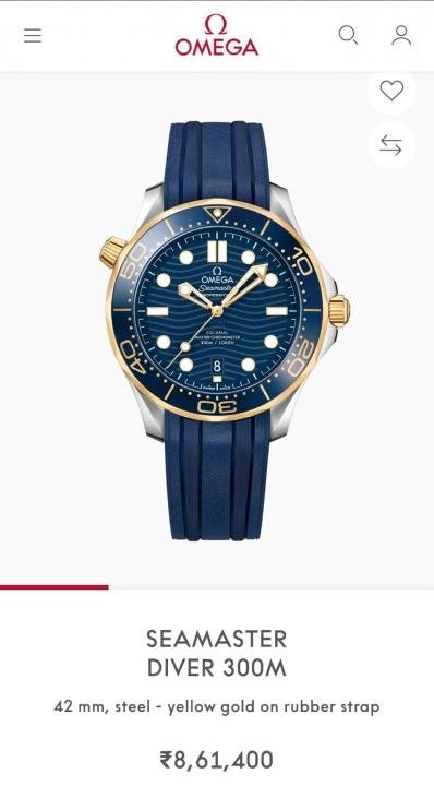 Omega Seamaster Diver 300M Automatic Blue-Gold
