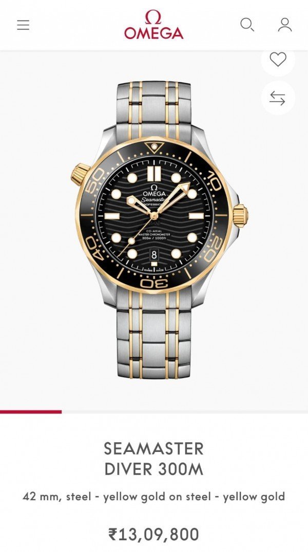 Omega Seamaster Diver 300M Automatic Gold-Black