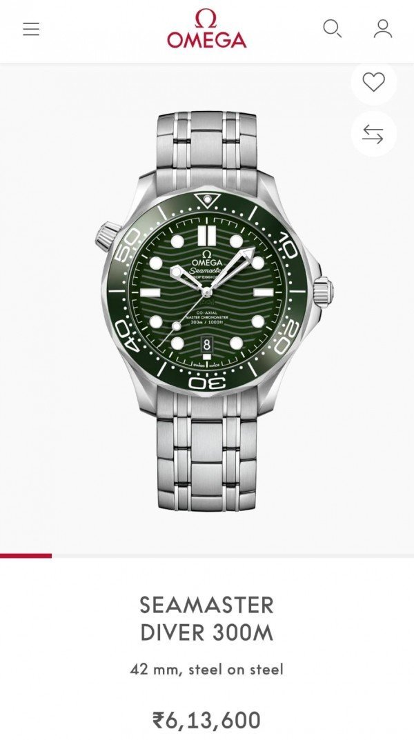 Omega Seamaster Diver 300m Automatic Silver-Green